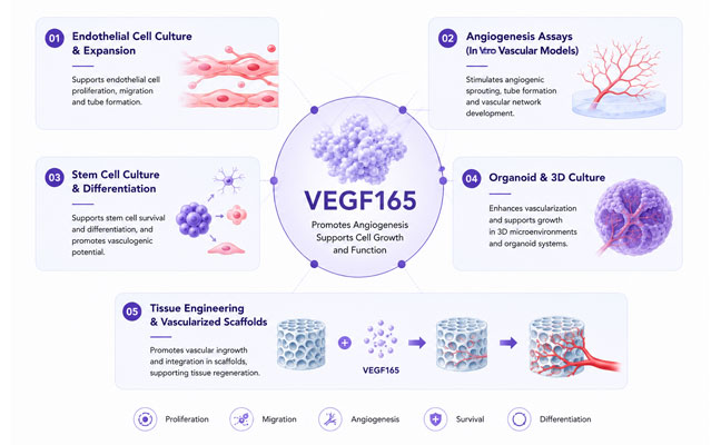 From Angiogenesis to Tissue Engineering: Why VEGF165 Is a Key Growth Factor for Cell Culture